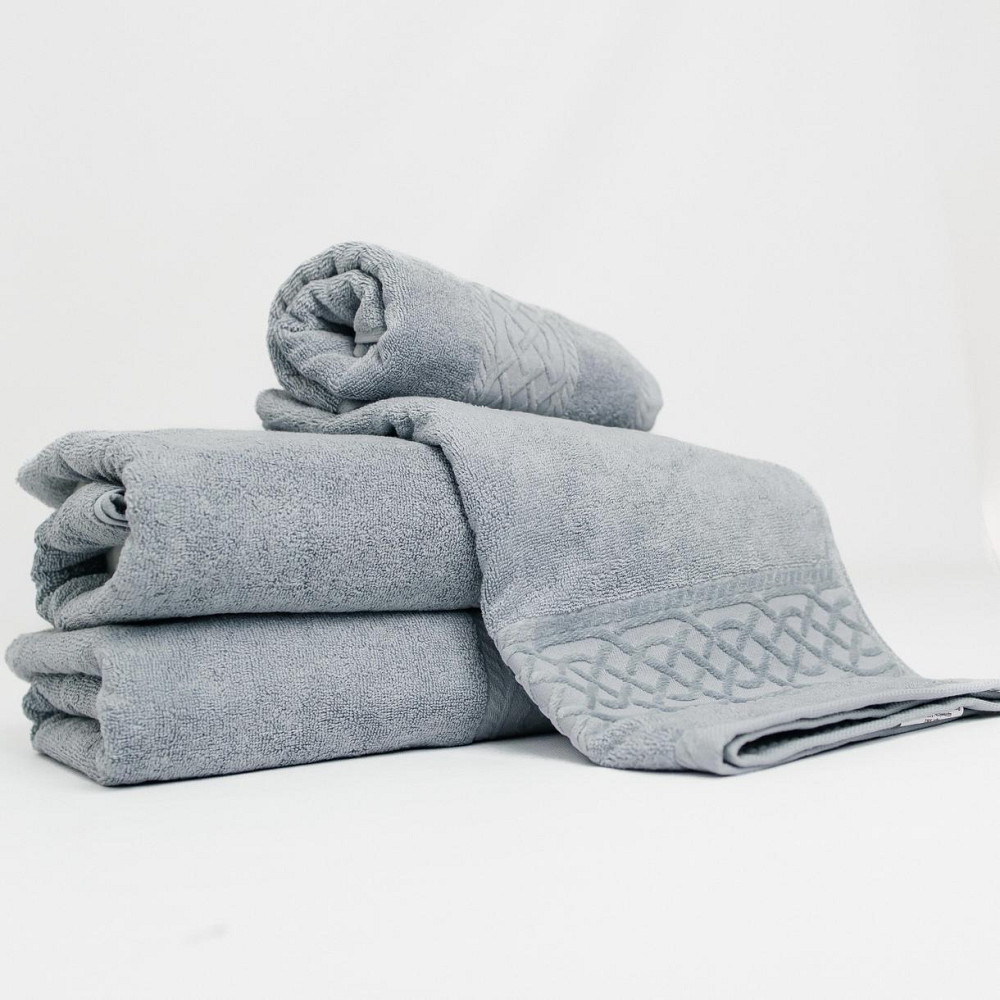 Набір Махрових рушників, Махра,Сірий, 50/90 та 70/140 Київ - фото 2