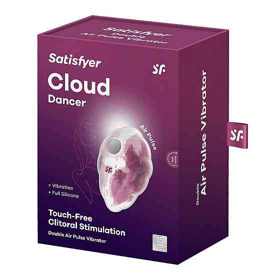 Вакуумний стимулятор з вібрацією Satisfyer Cloud Dancer Red Sex Aura Київ