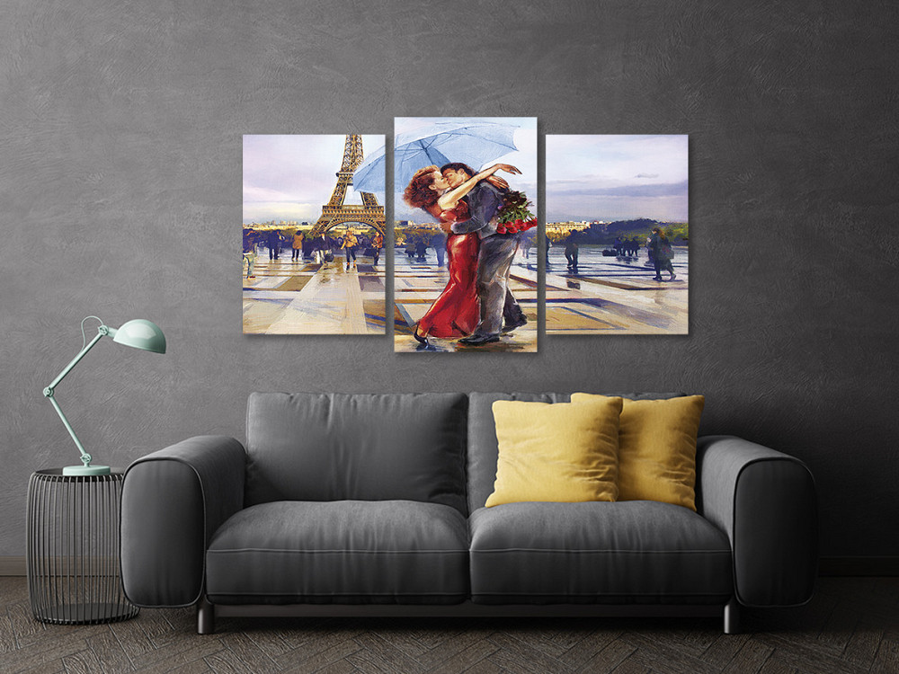 Модульна картина у вітальню/ спальню Париж кохання Art-517_3 100x150 см Київ - фото 3