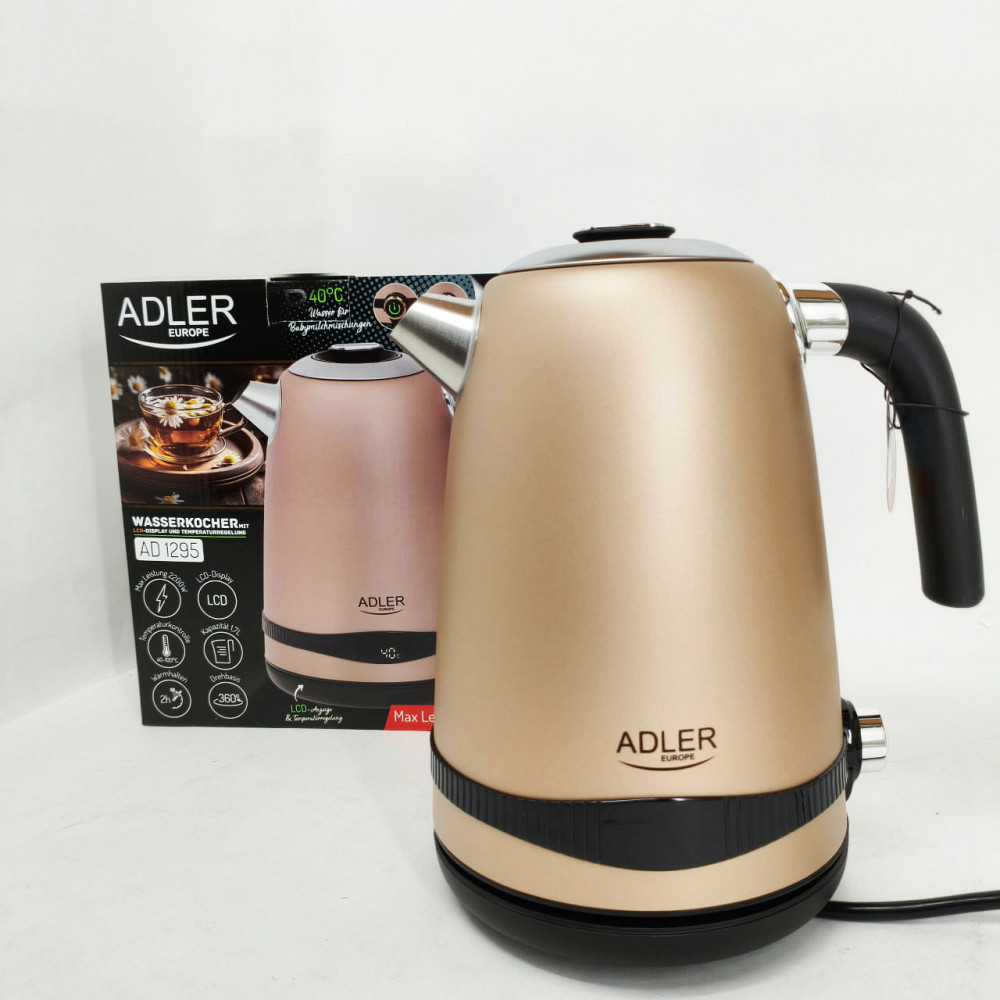 Электрический чайник с автоотключением Adler AD 1295 1.7л 1850Вт, Чайник для дома удобный SU-87 Львов - изображение 7