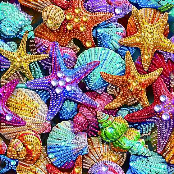 Цветные морские звёзды Киев