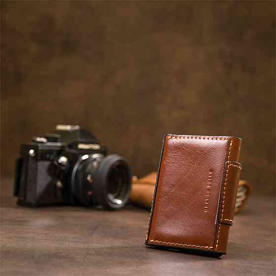 Шкіряна візитниця GRANDE PELLE 11411 Коричневий Київ