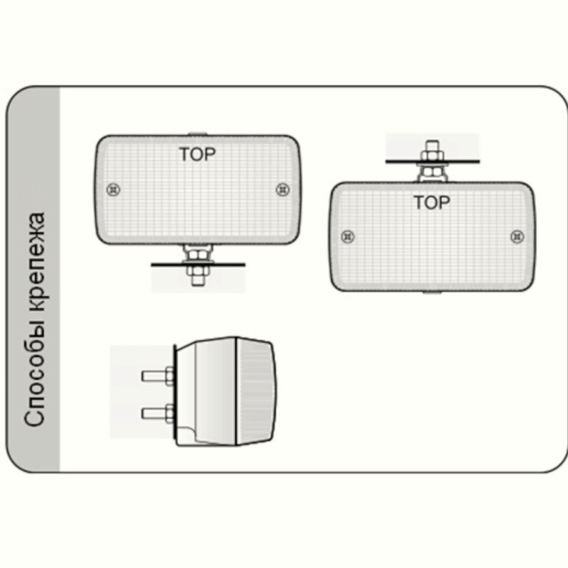 Фара прямоугольная 140х75мм P21W 12-24В 70W красная противотуманная Мукачево - изображение 5