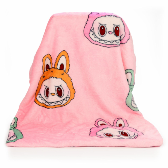 ТМ COLORFUL HOME М'яка іграшка-плед, подушка 3 в 1 Лабубу 50 см Рожевий ТМ COLORFUL HOME LAB2P Коломыя