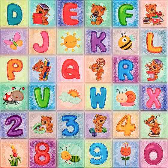 Набор панелей стеновых 3D 700х1400х4мм Алфавит (2шт) SW-00002352 Киев