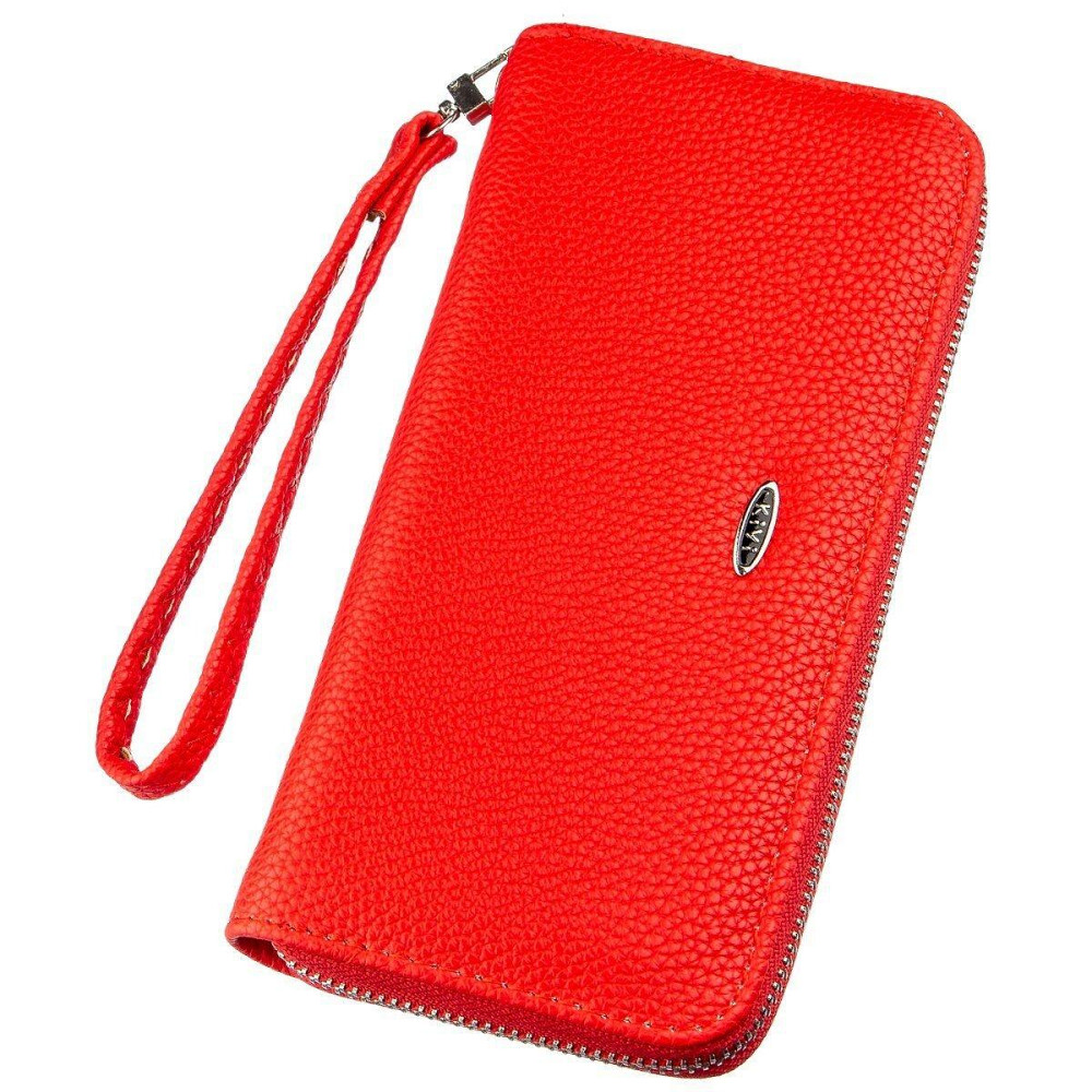 Кошелек женский на одну молнию из экокожи флотар KIVI 19018 Ярко-красный Киев - изображение 1