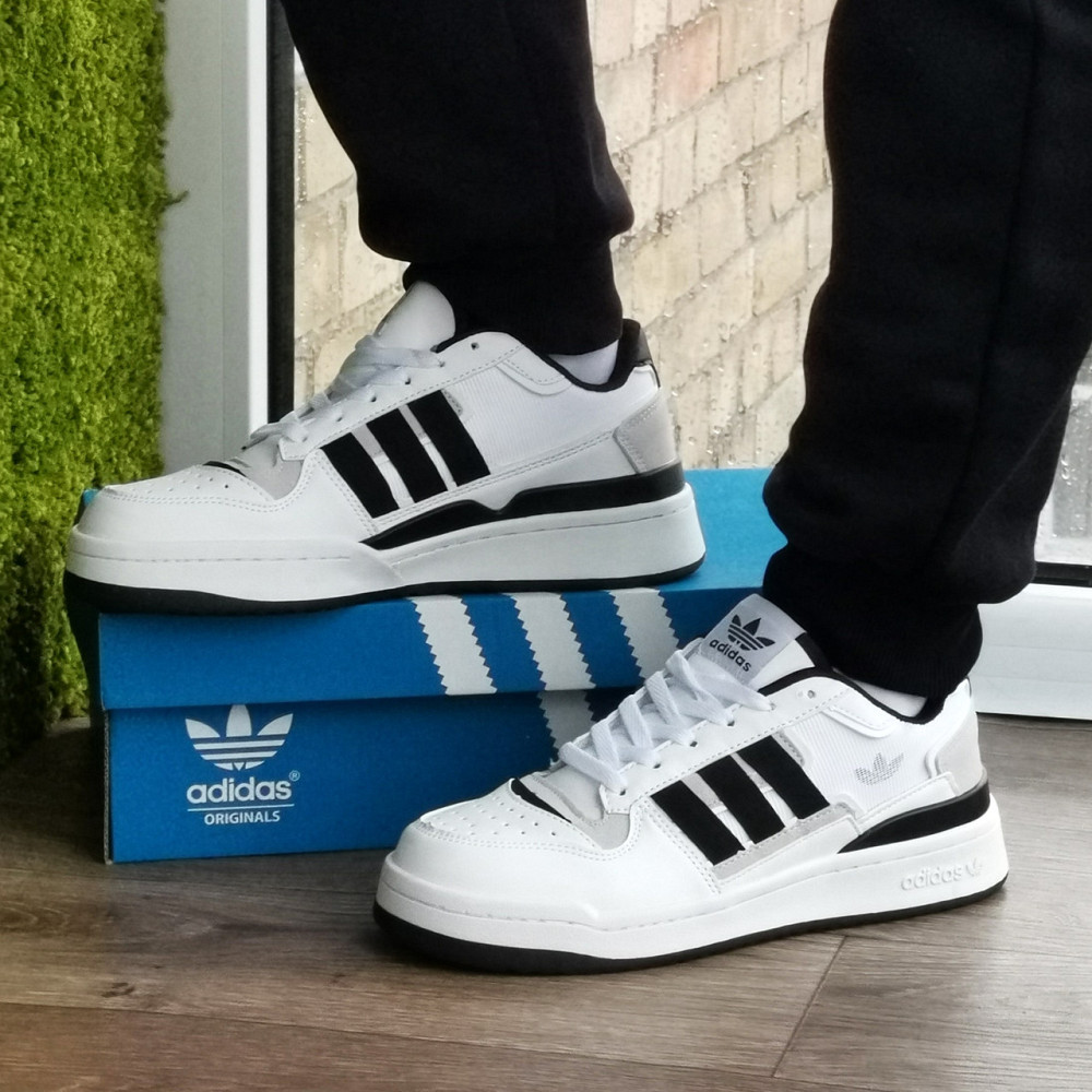 Кроссовки Adidas Мужские Белые Кожаные Адидас (размеры: 43,44) 97-1 Днепр - изображение 1