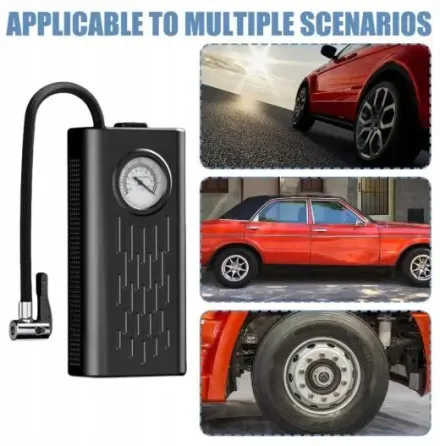 Портативный автомобильный компрессор AND1322, насос от прикуривателя 12V с манометром Коломыя