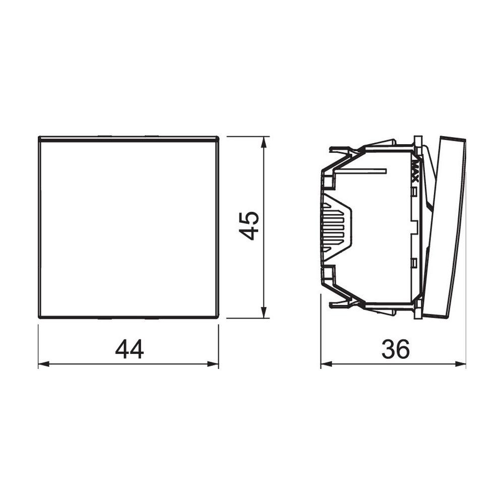 Перемикач односторонній OBO Bettermann 10 A 250 В 45 x 44 мм білий Киев - изображение 3