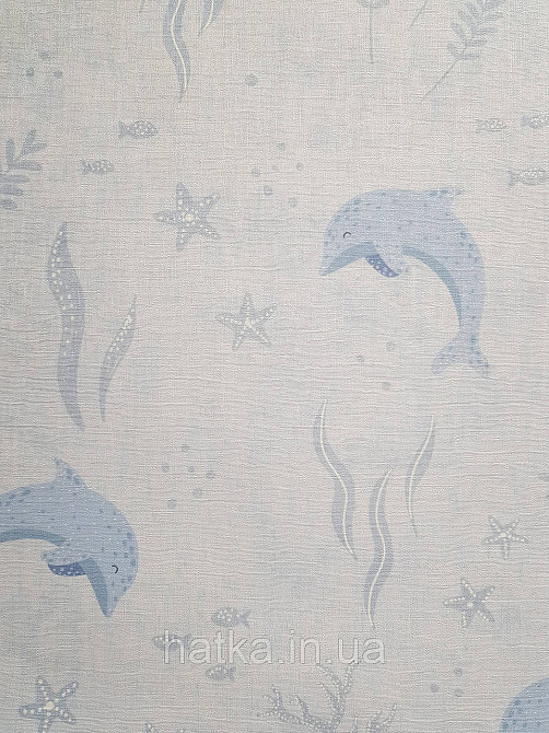 Обои винил на флизелине AS Creation Mia and Paul 0.53х10 детские море рыбы дельфины кораллы водоросли голубые Киев - изображение 1