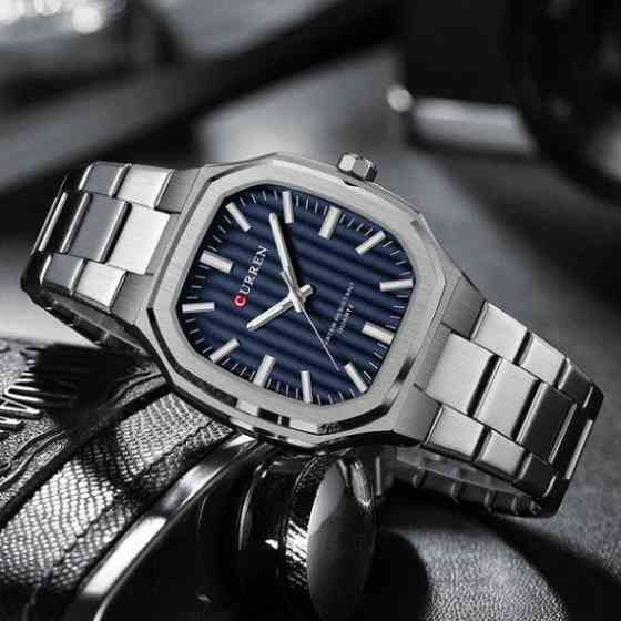 Годинник чоловічий наручний Curren Quadro (Сріблястий) Київ