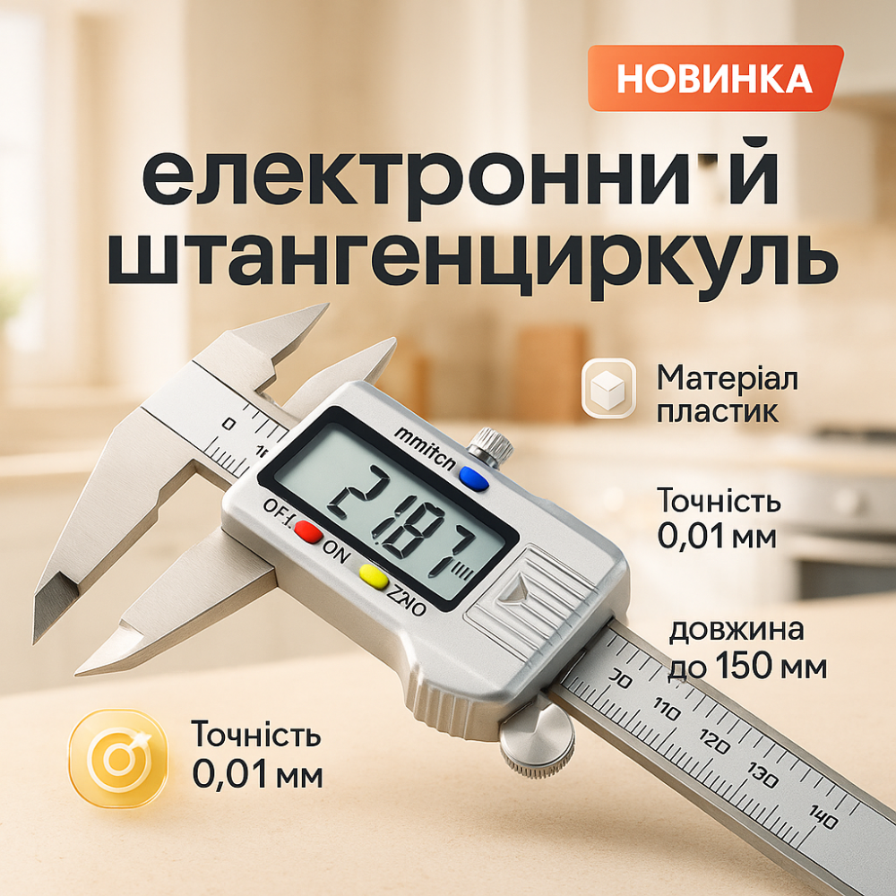 Штангенциркуль 150мм 0-150мм, Електронний штангенциркуль в кейсі, Штангенциркулі електронні канавкові IN-66 Львів - фото 19