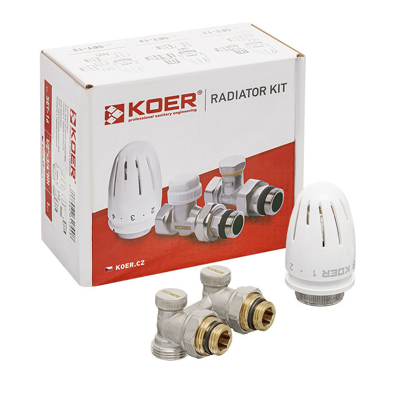 Комплект для нижньої підкл. радіатора Koer SET-21 - 1/2"x3/4"  з термоголовкою ЗЗ   ( KR3173 ) 29765 Харків - фото 3