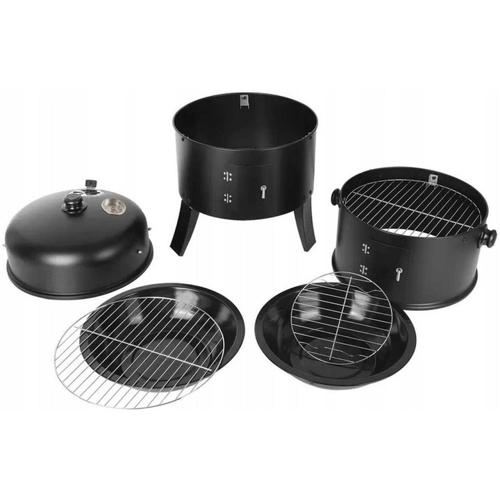 Вугільний гриль-коптильня Garden Line BBQ1004 Чорний Київ - фото 6