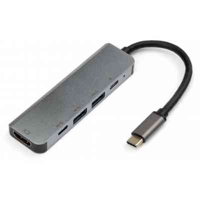 Концентратор Vinga Type-C to 4K HDMI+2*USB3.0+PD+USB-C 3.1 Gen1 aluminum (VCPHTC5AL) Вінниця