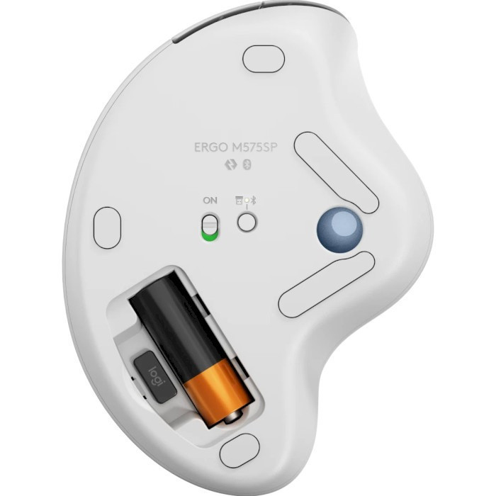 Миша бездротова Logitech Ergo M575S Off-White + Blue Ball (910-007030) Білий Харьков - изображение 6
