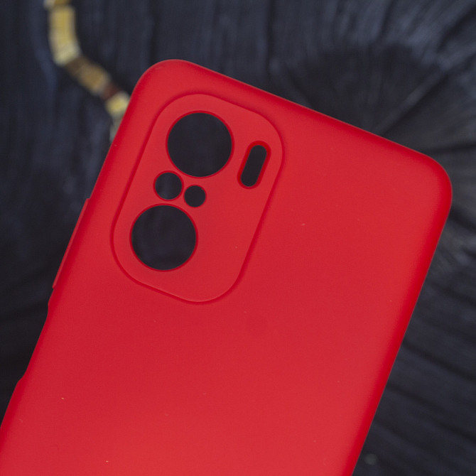Чехол-накладка для Poco F3 Silicone Liquid Case Red Киев - изображение 3