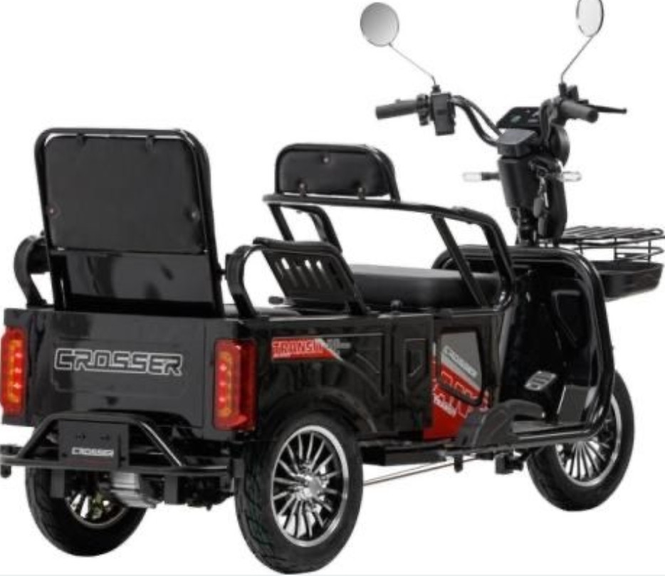 Електротрайк 3-місний Crosser TR-5 (1000W 72V 24AH) - Чорний. Харьков - изображение 5