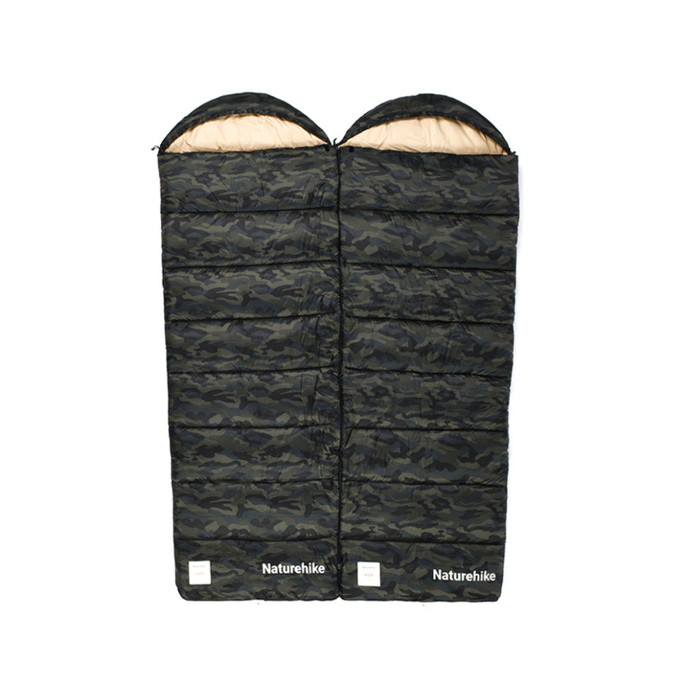 Спальний мішок з капюшоном Naturehike M320 CNK2350WS023, зелений камуфляж, правий Київ - фото 2