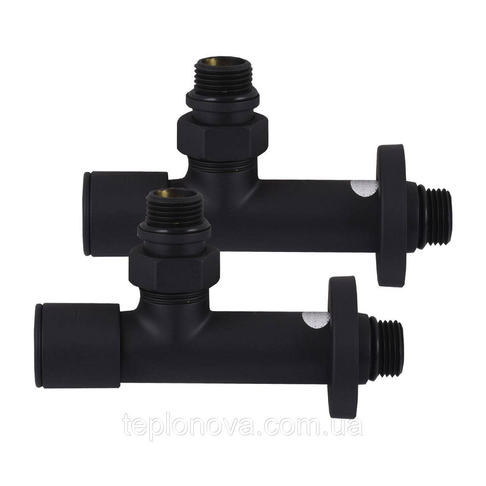 Набір Кран вентильний кутовий з американкою SOLOMON LUX 1/2| 7777 (2шт.) BLACK   (1уп) Чернівці - фото 4