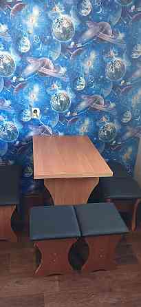 Мягкий кухонный уголок Семейный Ольха (Уголок+стол+2 табурета) 114 см х 154 см Львов