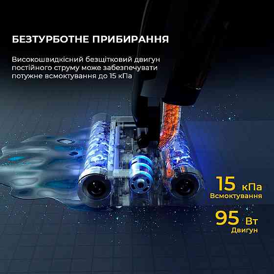 Акумуляторний мийний пилосос Deerma VX96W (DEM-VX96W) ( Чорний ) Харків