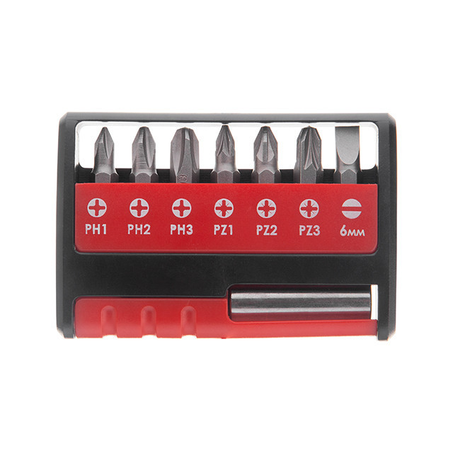 Набор насадок для отвертки с магнитным держателем, 8 ед., Cr-V INTERTOOL VT-0107 Киев - изображение 2