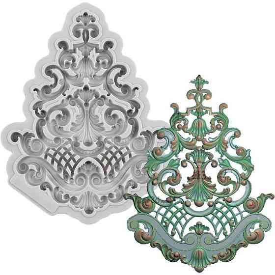 Молд силіконовий Абстракція 160 на 125 мм сірий Київ