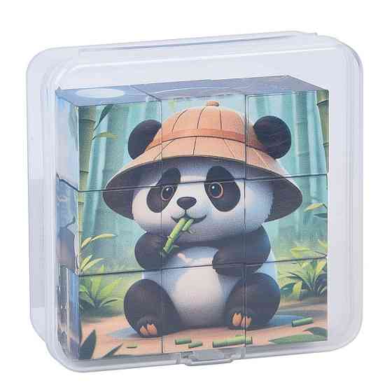 Дитячий магнітний кубік-пазл "Дикі тварини" CL325-2, 3 х 3 Вінниця