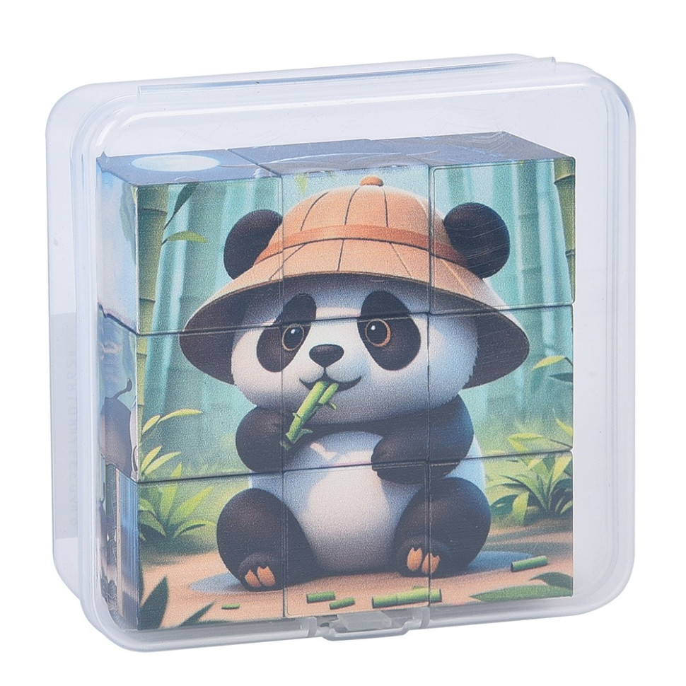 Дитячий магнітний кубік-пазл "Дикі тварини" CL325-2, 3 х 3 Вінниця - фото 3