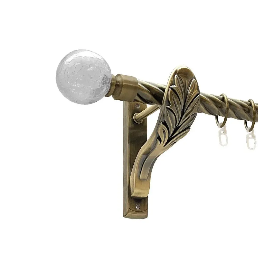 Карниз Orvit Сепія металевий однорядний ретро скручена труба кільце металеве Антик 25 мм 240 см (00-00016791) Львов - изображение 1