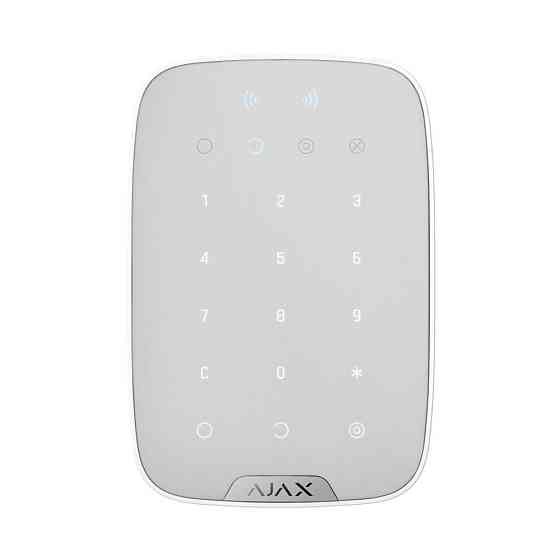 Бездротова сенсорна клавіатура Ajax Keypad Plus (8EU) white зі зчитувачем карток Pass і брелоків Tag Київ