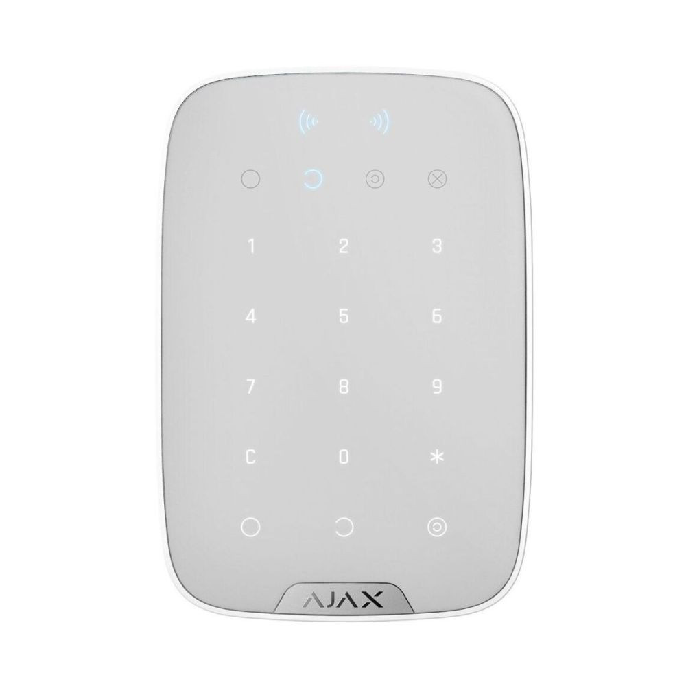 Бездротова сенсорна клавіатура Ajax Keypad Plus (8EU) white зі зчитувачем карток Pass і брелоків Tag Київ - фото 1