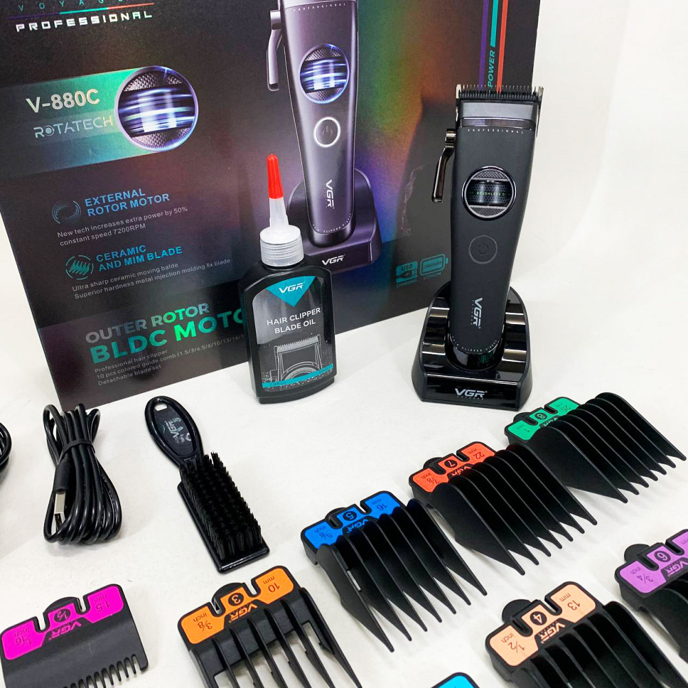 Машинка для стрижки на акумуляторі, Професійна машинка для волосся, Професійний бездротовий тример UB-74 Івано-Франківськ - фото 1