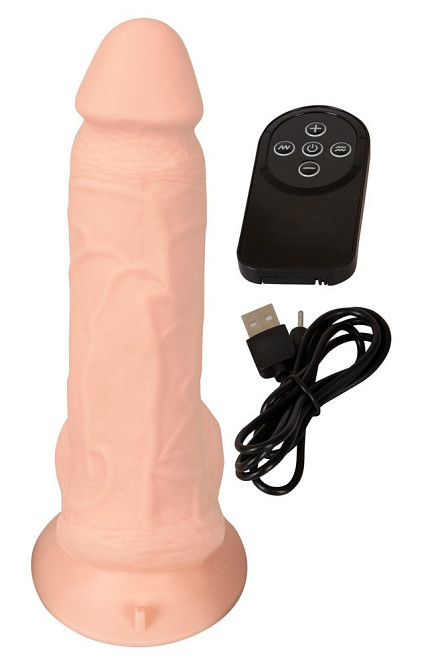Вібратор - Nature Skin Bendable RC Vibrator with Balls Sex Aura Київ - фото 6