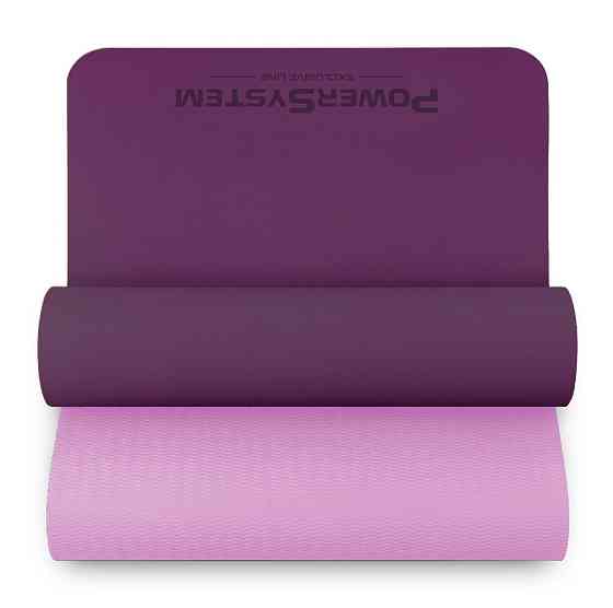 Килимок для йоги та фітнесу Power System PS-4060 TPE Yoga Mat Premium Purple (183х61х0.6) Луцьк