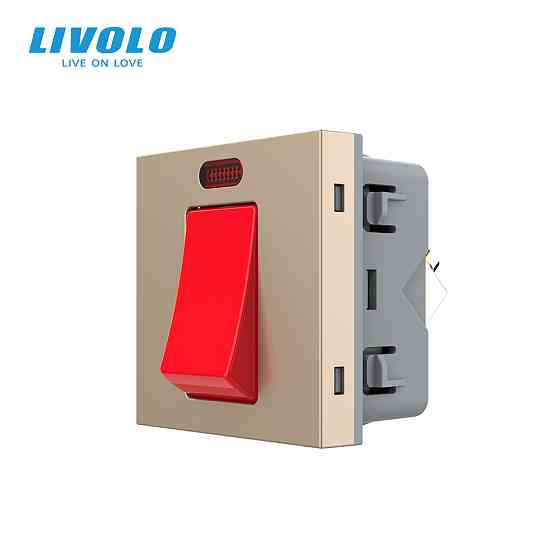 LIVOLO Майстер-вимикач LIVOLO, золотий, 20А 230В, модуль без рамки (VL-FCMKV20A-2AP) Коломыя
