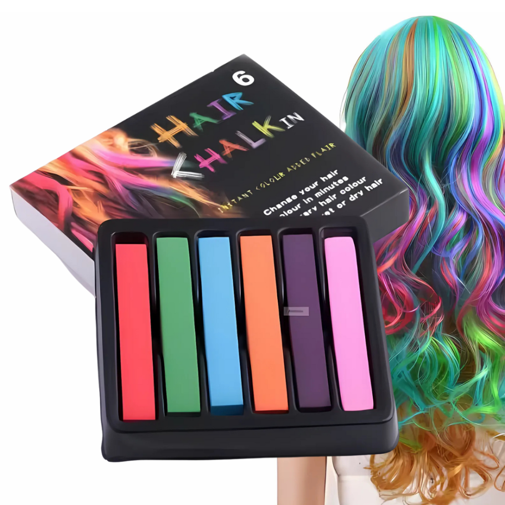 Набір кольорової крейди для волосся Hair Chalk (6 кольорів), тимчасове фарбування, крейда для волосся Кам'янець-Подільський - фото 1