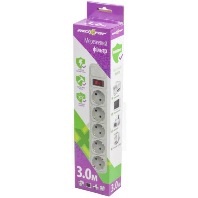 Мережевий фільтр живлення Maxxter SPM5-G-10G Вінниця - фото 3