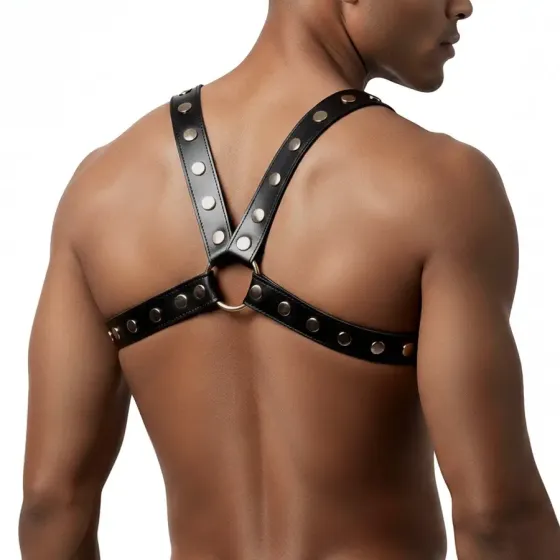 Чоловіча портупея Art of Sex - Spartacus, екошкіра, колір чорний, розмір L-2XL Львів