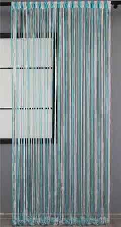Штори-нитки з люрексом Лазурний з білим 300х300см 1 шт (61-028) Київ