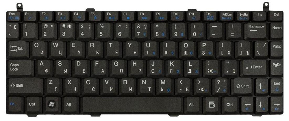 Клавиатура для ноутбука Lenovo IdeaPad (F30, F30A) Black, RU Вінниця - фото 2