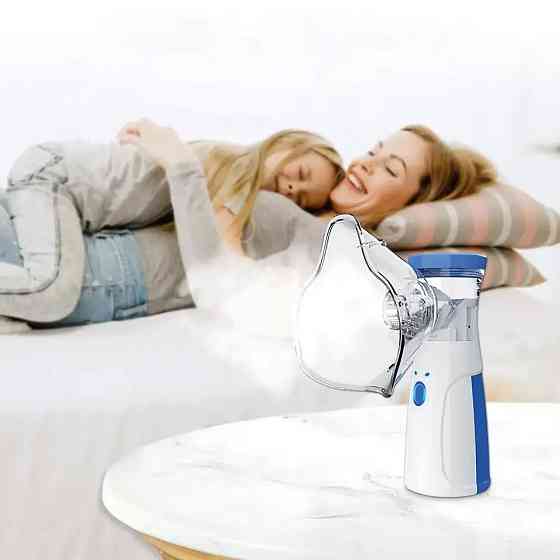 Портативный небулайзер с 2 масками от USB, LY-565 / Ингалятор небулайзер от кашля / Ручной ингалятор для детей Киев
