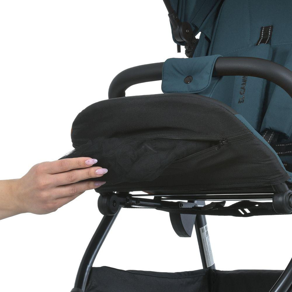 Коляска дитяча FIJI Lagoon Blue прогулянкова з москітною сіткою та чохлом на ніжки Зелена (ME 1113-2) Чернигов - изображение 3