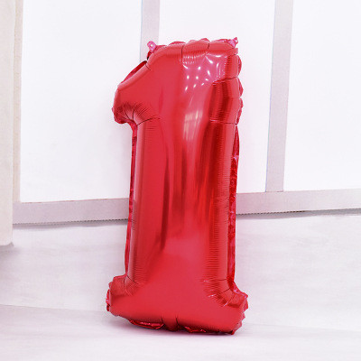 Шарик цифра 1 фольгированная 32 дюйма красный Киев - изображение 2