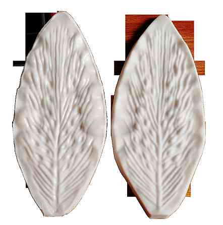 Силіконовий молд Квітковий лист 122 на 53 мм білий Київ