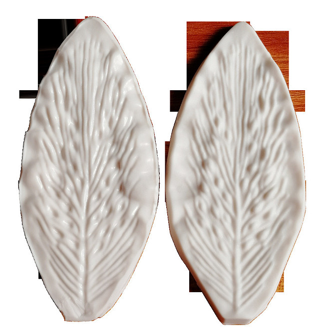 Силиконовый молд Цветочный лист 122 на 53 мм белый Киев - изображение 3