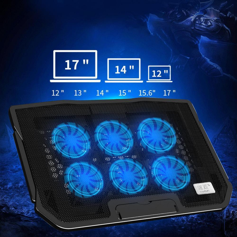 Підставка під ноутбук H9 охолоджуюча з підсвічуванням (до 17") Вінниця - фото 10