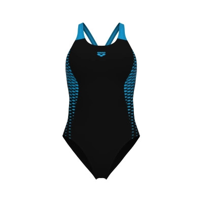 Купальник Arena Openings Swimsuit V Back Lb 008063-580 чорно-бірюзовий 38 (3468337415817) Вінниця - фото 3