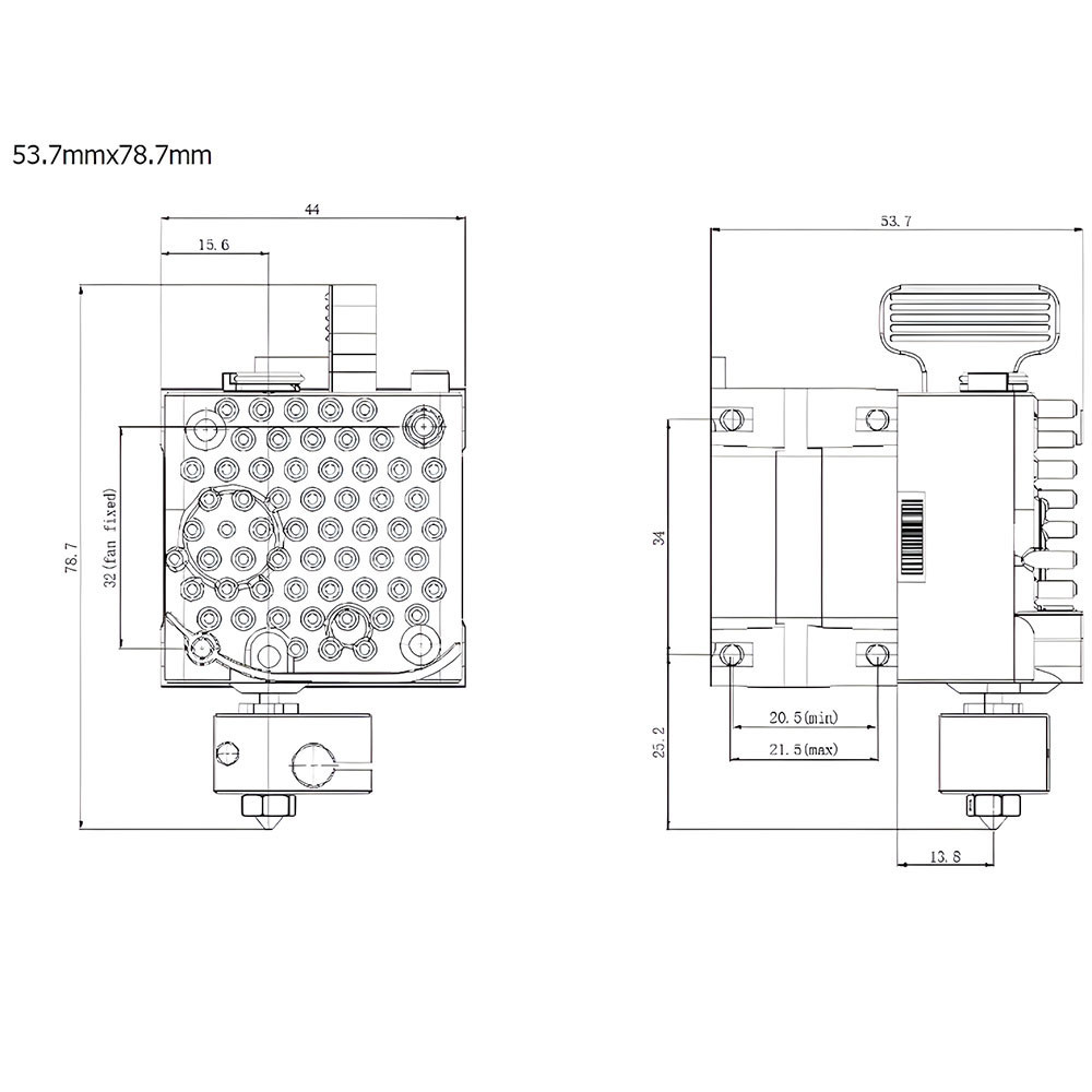 Новий легкий екструдер Matrix Extruder Lite та хотенд від RS Trianglelab  для Ender-3, Prusa, CR-10, ANET, Artillery Sidewinder x1 Київ - фото 7